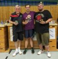 Siegerbild mit drei Gewinnern, Tischtennis
