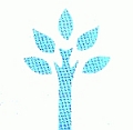 Logo des Seniorenbeirats, ein stilisierter Baum mit 5 Blättern.